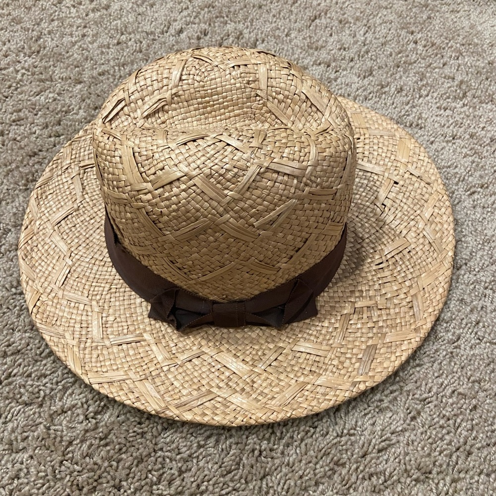 Vintage Hats By  Edward Mann  Straw Ladies Hat/Chas a. Stevens Made In England